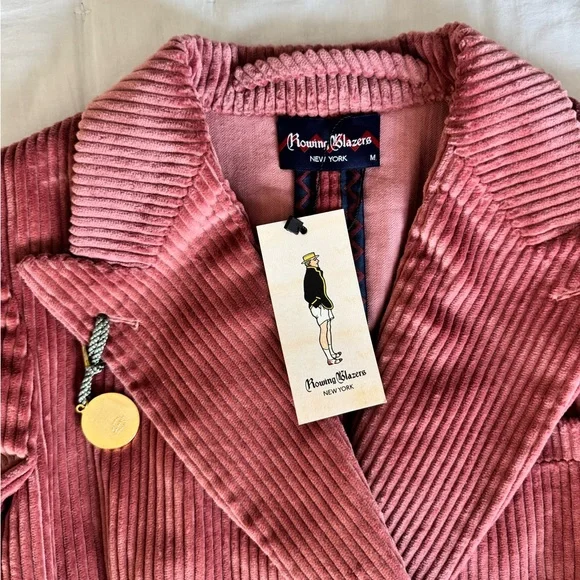 Rowing Blazers NWT Medium Corduroy Diana Blazer in Dusty Rose Pink - Picture 10 of 10